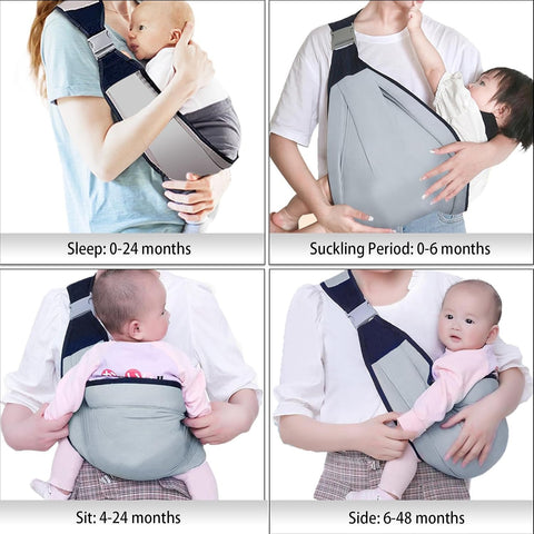 Baby Carrier Belt – Adjustable Baby Carry Sling for Newborns & Toddlers | Ergonomic Breathable Infant Carrier with Hip Seat | Soft Baby Carrier Wrap