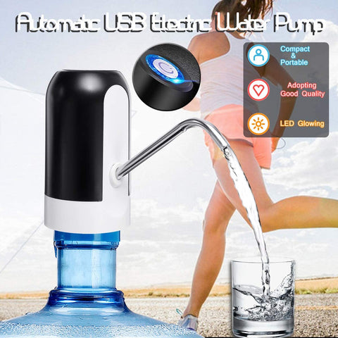 USB Rechargeable Electric Water Pump Dispenser – Portable Water Bottle Pump for Home, Office & Travel