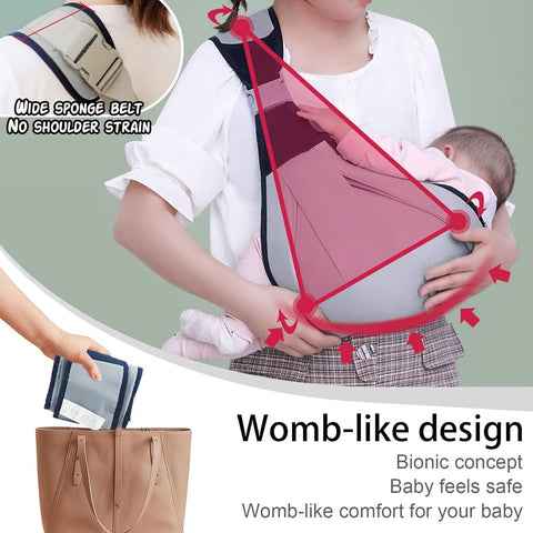 Baby Carrier Belt – Adjustable Baby Carry Sling for Newborns & Toddlers | Ergonomic Breathable Infant Carrier with Hip Seat | Soft Baby Carrier Wrap
