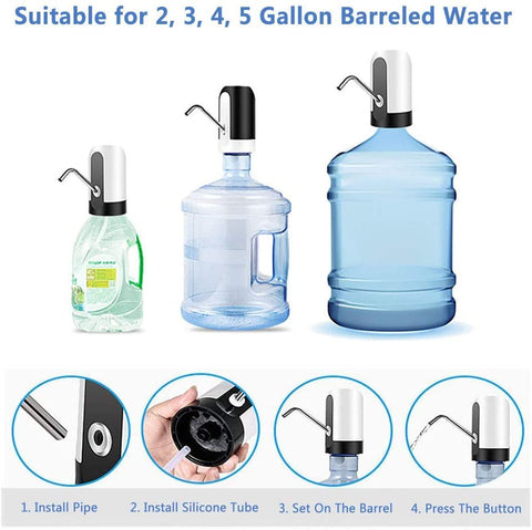 USB Rechargeable Electric Water Pump Dispenser – Portable Water Bottle Pump for Home, Office & Travel