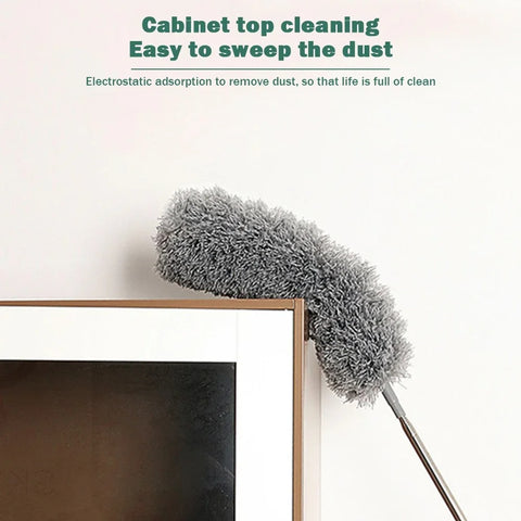 Feather Fan Duster with Telescopic Steel Rod – Flexible, Handheld Feather Duster for Ceiling Fans, Blinds, and Hard-to-Reach Areas – Essential Cleaning Brush & Accessories for Home (Copy)
