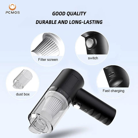 Car Vacuum Cleaner | 3 in 1 Handheld Wireless Vacuum | Portable Vacuum & Air Blower | Laptop & Home Cleaning Accessories | Multi-Function Cleaner