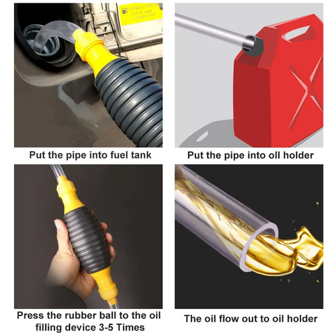 Hand Pump | Manual Oil Transfer Fuel Pump for Petrol, Diesel, Gasoline, Oil, Water, Liquid | Ideal for Cars, Fish Tanks, More