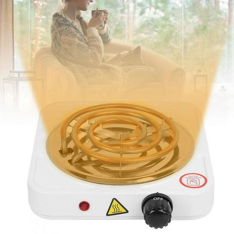 Electric hot plate stove | 1000W Electric Burner Stove for cooking | 2 Min Heat Up –Temperature Control Coil – Electric Cholha