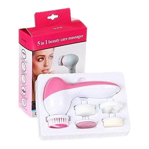 5 in 1 Facial Massager Machine | Electric Face Cleanser & Scrubber | Blackhead Remover Beauty Tool for Women & Men