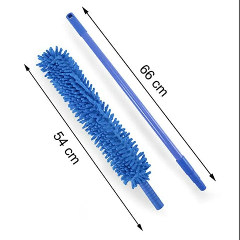 Microfiber Fan Duster with Telescopic Steel Rod – Flexible, Handheld Feather Duster for Ceiling Fans, Blinds, and Hard-to-Reach Areas – Essential Cleaning Brush & Accessories for Home