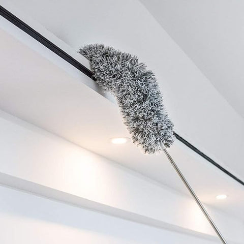 Feather Fan Duster with Telescopic Steel Rod – Flexible, Handheld Feather Duster for Ceiling Fans, Blinds, and Hard-to-Reach Areas – Essential Cleaning Brush & Accessories for Home (Copy)