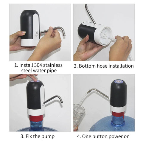 USB Rechargeable Electric Water Pump Dispenser – Portable Water Bottle Pump for Home, Office & Travel