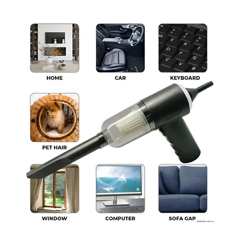 Car Vacuum Cleaner | 3 in 1 Handheld Wireless Vacuum | Portable Vacuum & Air Blower | Laptop & Home Cleaning Accessories | Multi-Function Cleaner