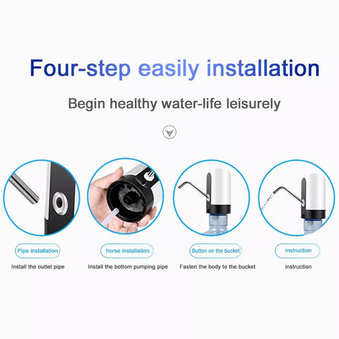 USB Rechargeable Electric Water Pump Dispenser – Portable Water Bottle Pump for Home, Office & Travel