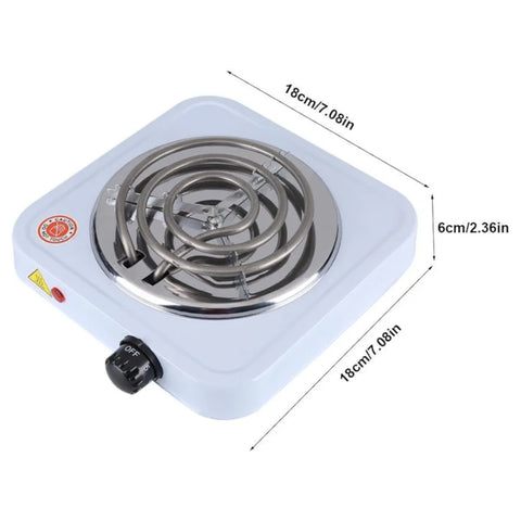 Electric hot plate stove | 1000W Electric Burner Stove for cooking | 2 Min Heat Up –Temperature Control Coil – Electric Cholha